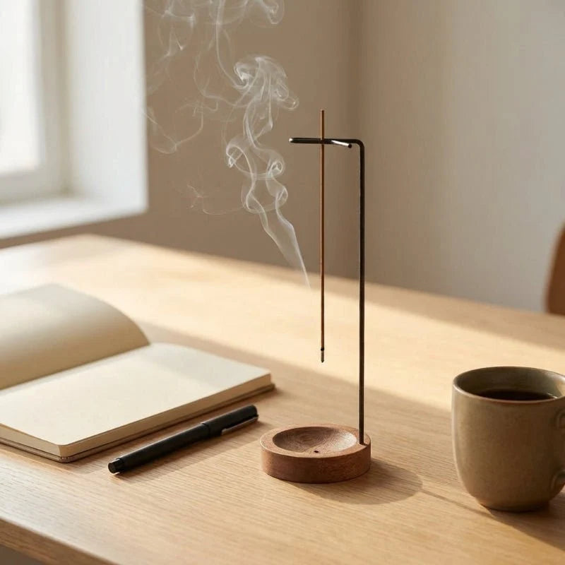 Incense Holder Hanging Wood Space-Saving Design