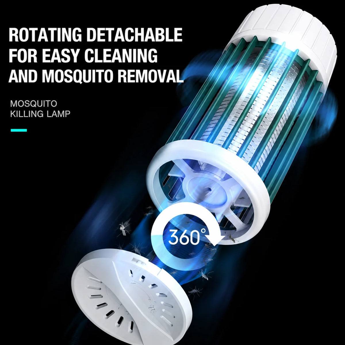 Insect Trap Lamp UV Light Rechargeable USB Hanging Loop