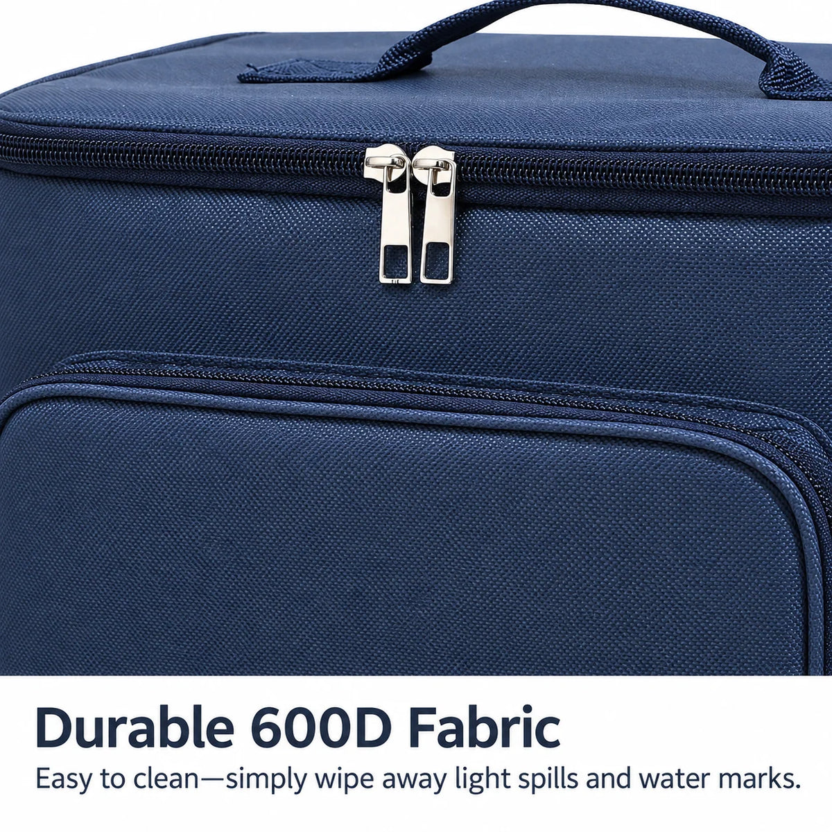 Insulated Lunch Cooler Bag PEVA Lined Leak-Resistant Removable Shoulder Strap