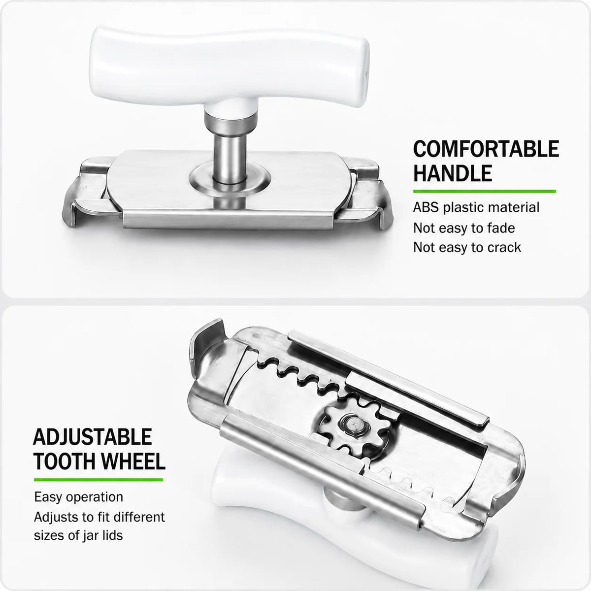 Jar Opener Adjustable Stainless Steel Grip Wide T-Handle