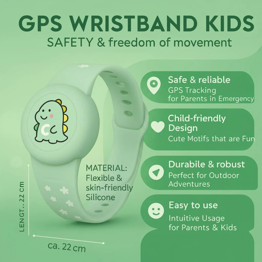 Kids GPS Tracking Bracelet Real-Time Location Adjustable Lightweight Fit