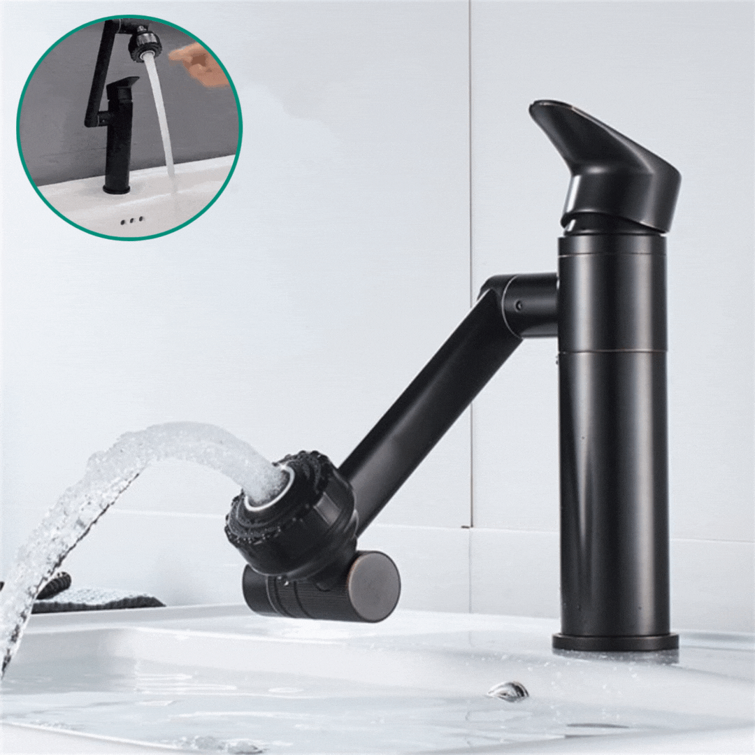 Kitchen Faucet 360° Swivel Integrated Spray Stainless Steel