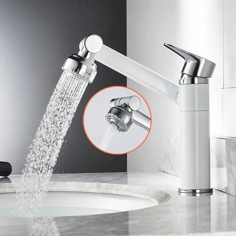 Kitchen Faucet 360° Swivel Integrated Spray Stainless Steel