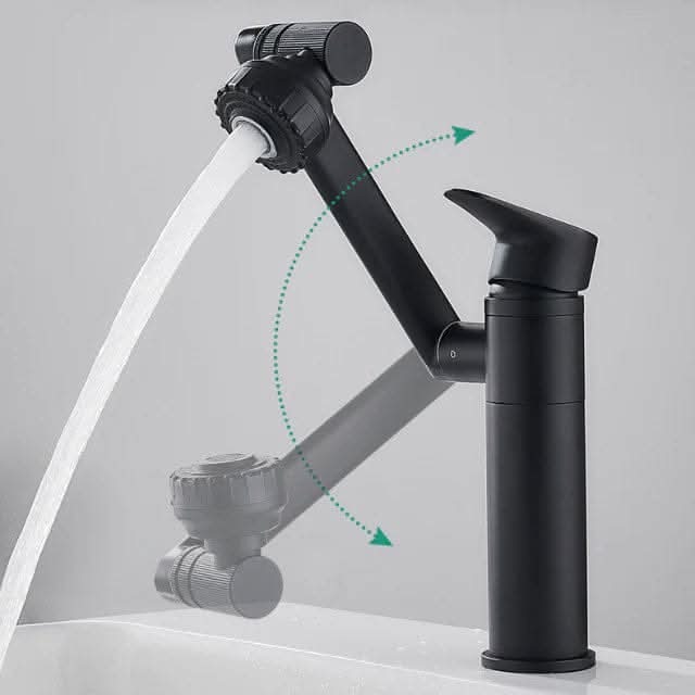 Kitchen Faucet 360° Swivel Integrated Spray Stainless Steel