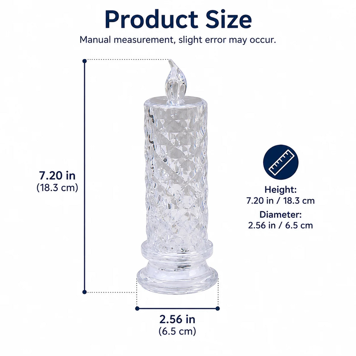 LED Candle Flameless Color-Changing Waterproof 6-Hour Timer