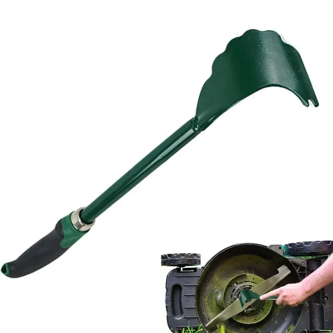 Lawn Mower Deck Scraper Rust-Resistant Metal Rubber Grip