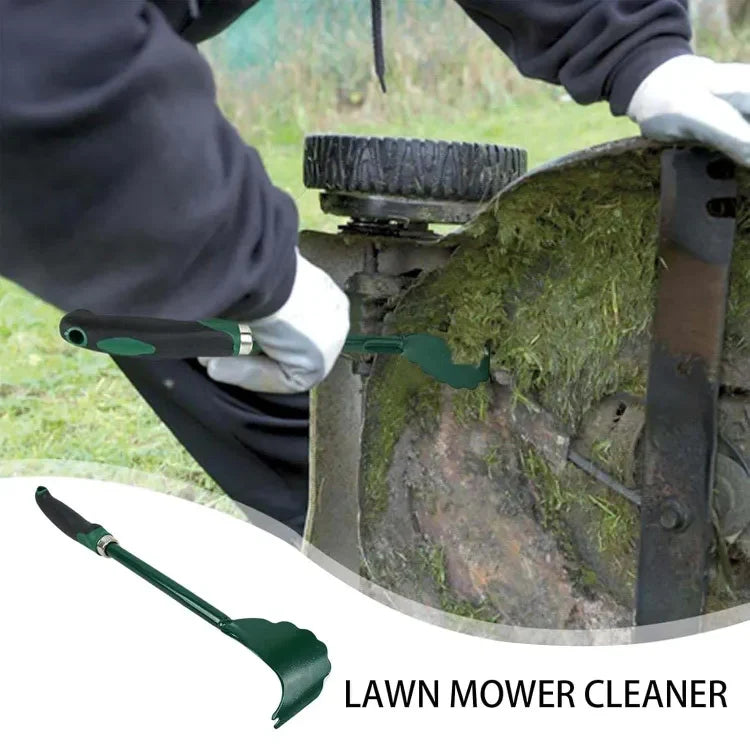 Lawn Mower Deck Scraper Rust-Resistant Metal Rubber Grip
