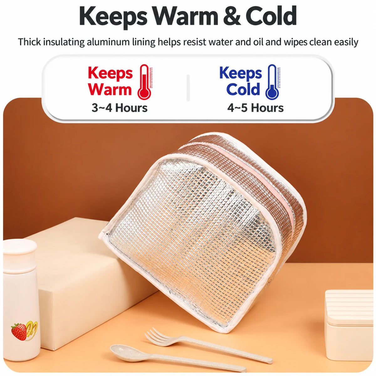 Lunch Bag Insulated With Padded Handles