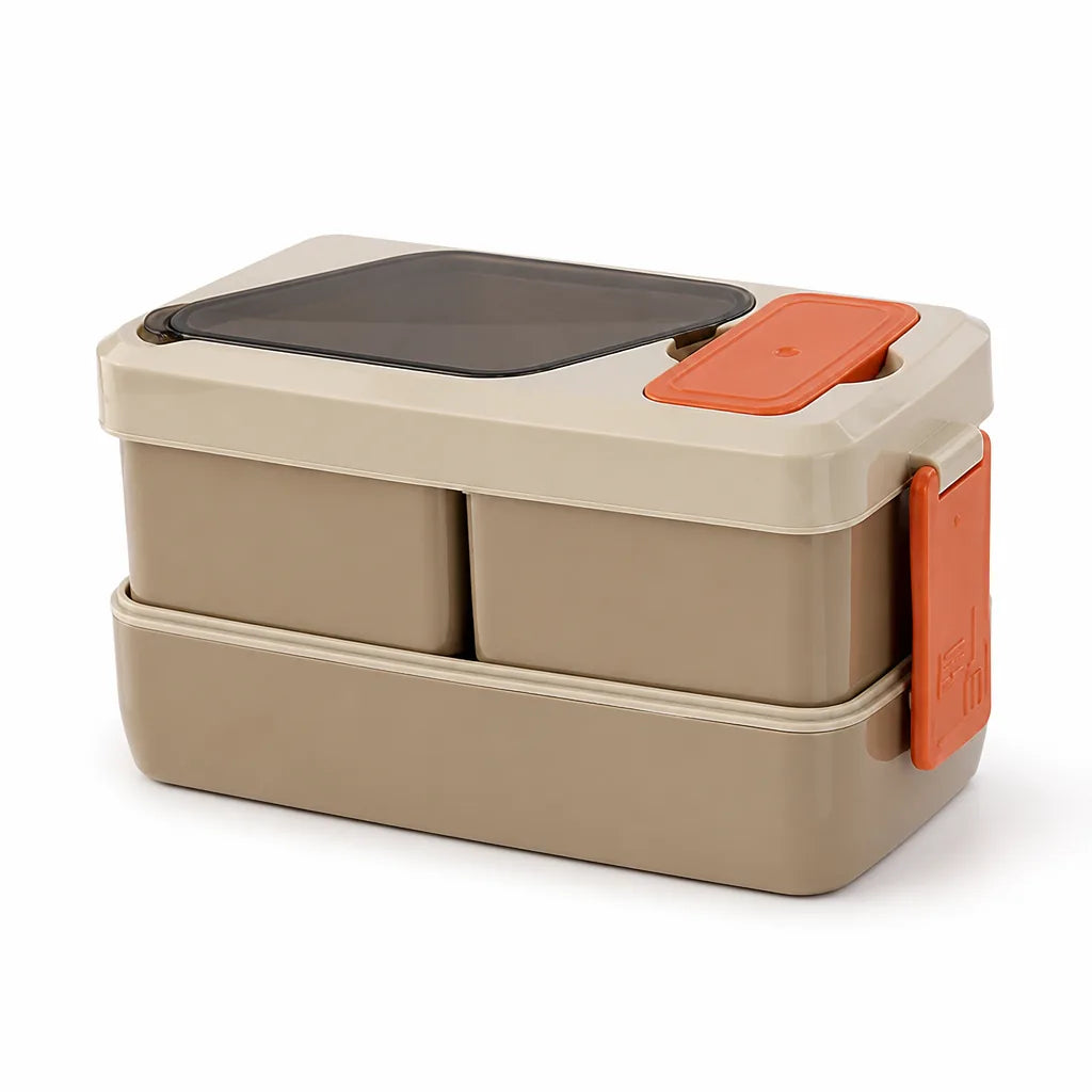 Lunch Box Two-Tier Leak-Proof Microwave-Safe