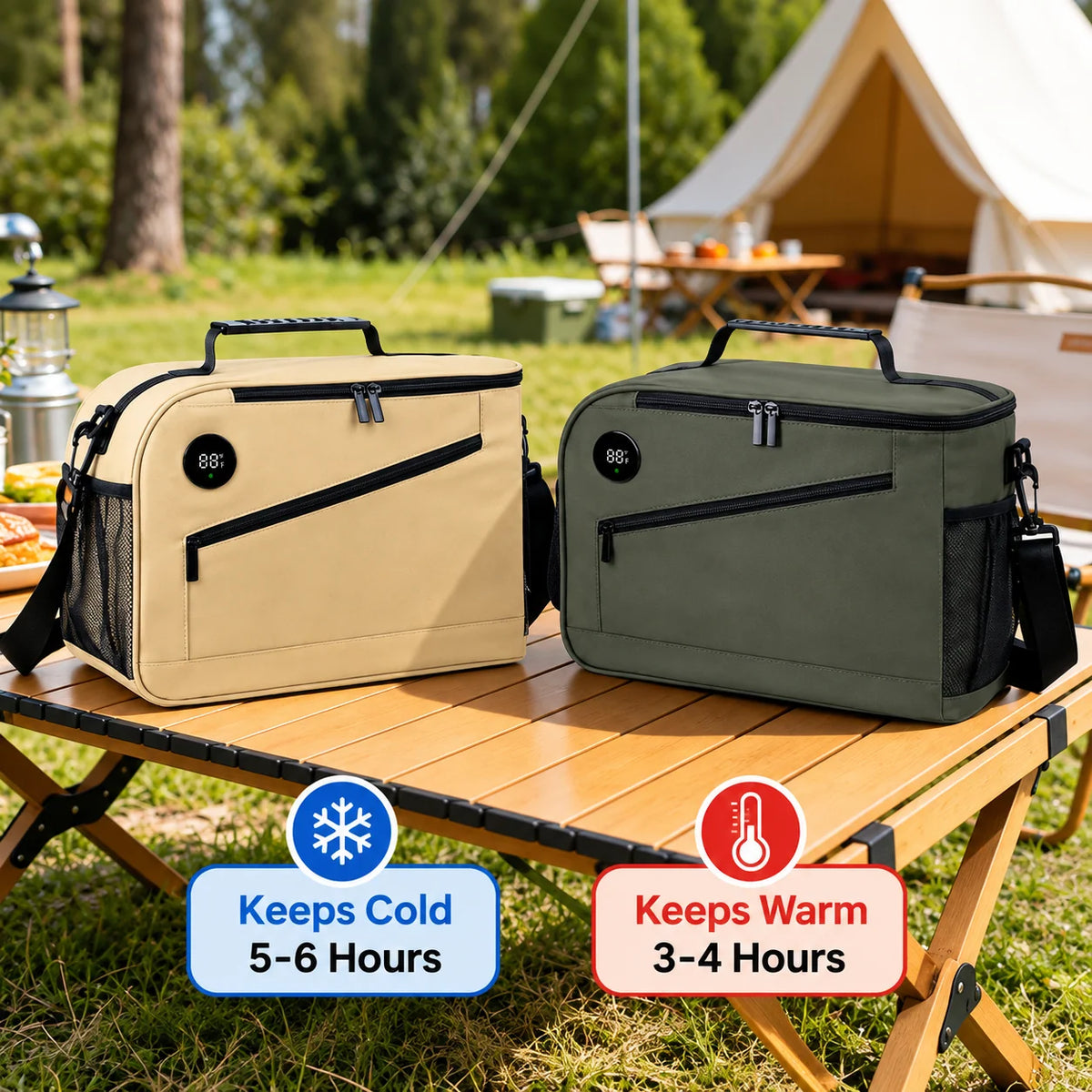 Lunch Cooler Insulated Digital Temperature Display