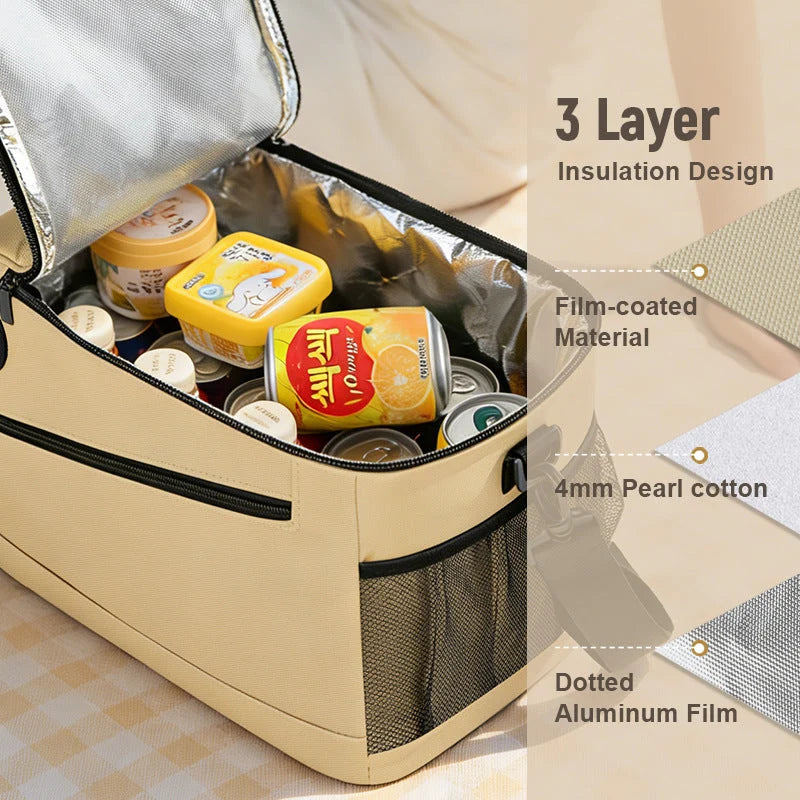 Lunch Cooler Insulated Digital Temperature Display