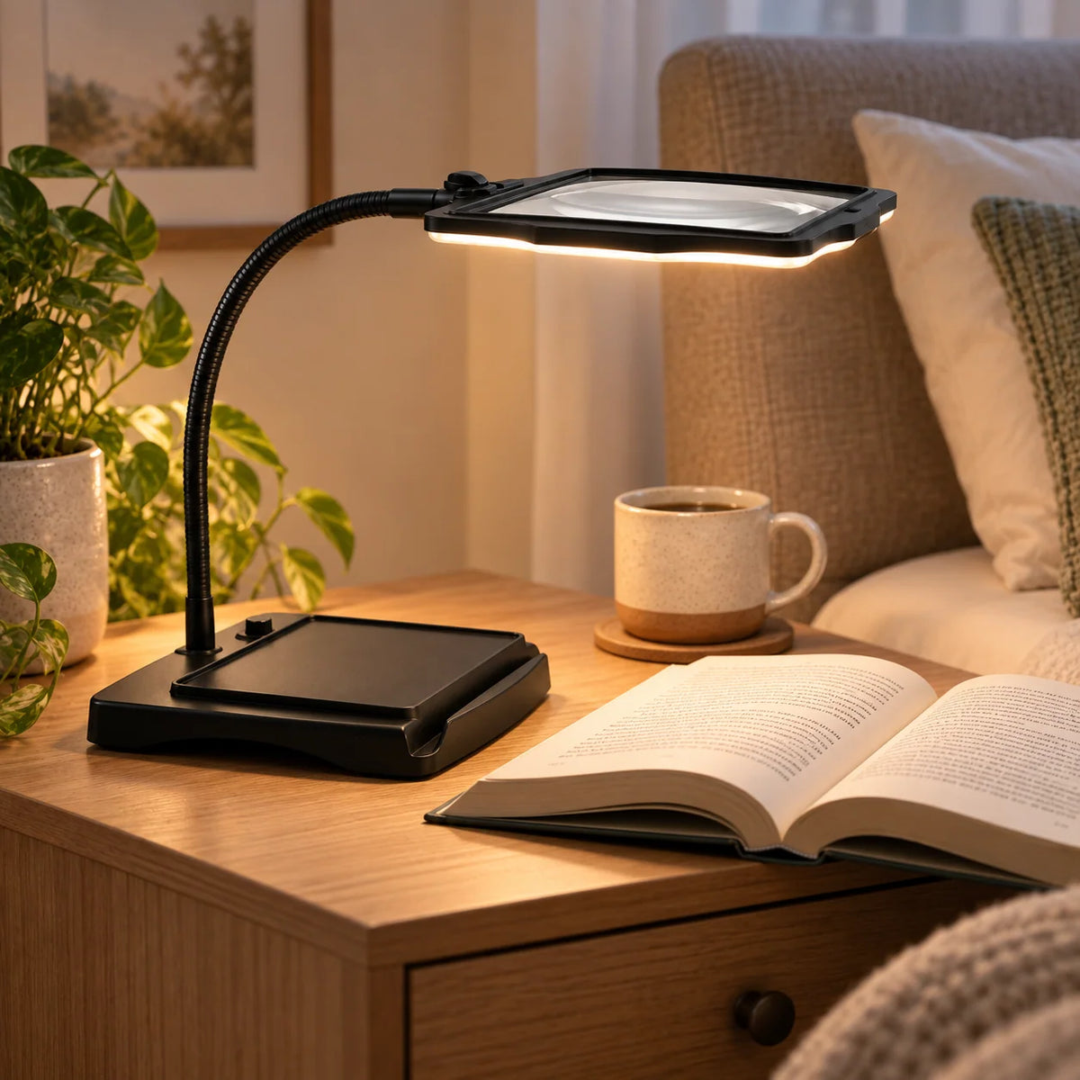 Magnifying Desk Lamp 3× LED Flexible Gooseneck Arm