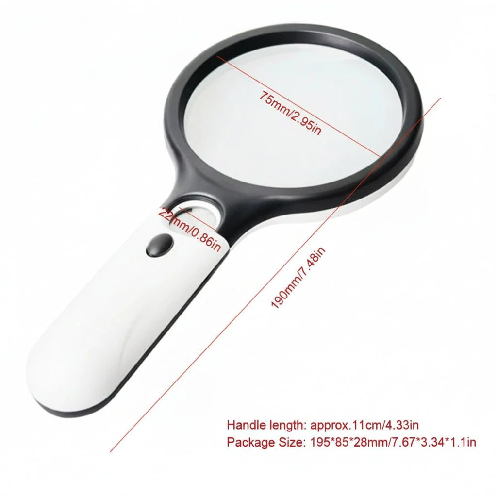 Magnifying Glass Dual Magnification LED Lights