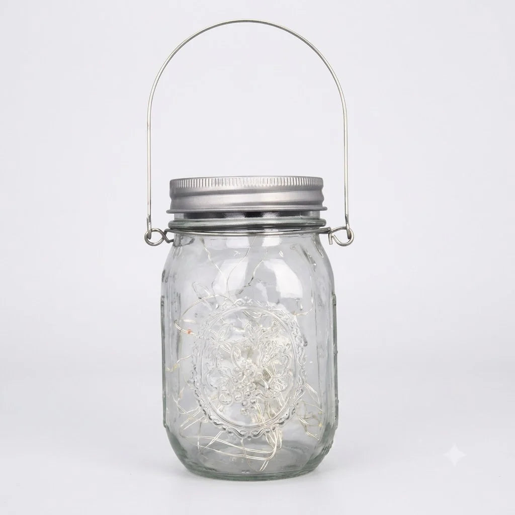 Mason Jar Lights Solar Powered Waterproof Set of 2
