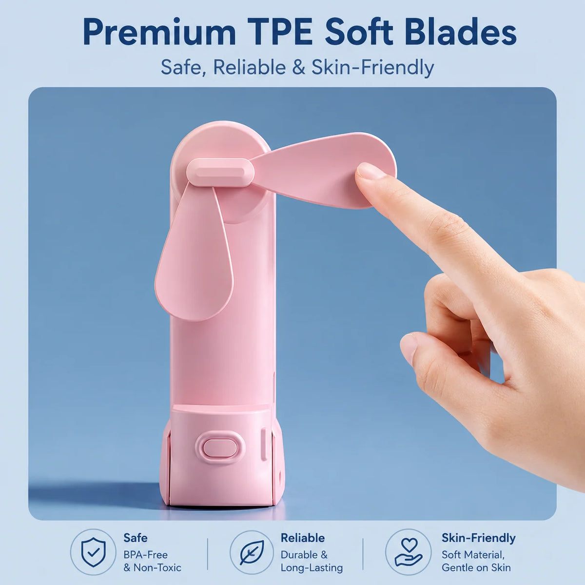Mini Fan Handheld & Desktop USB Rechargeable Quiet Operation