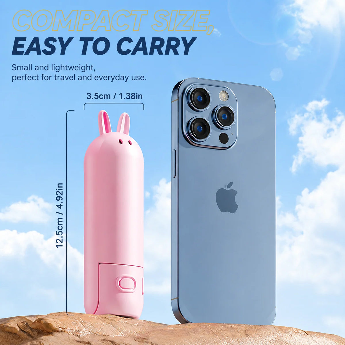 Mini Fan Handheld & Desktop USB Rechargeable Quiet Operation