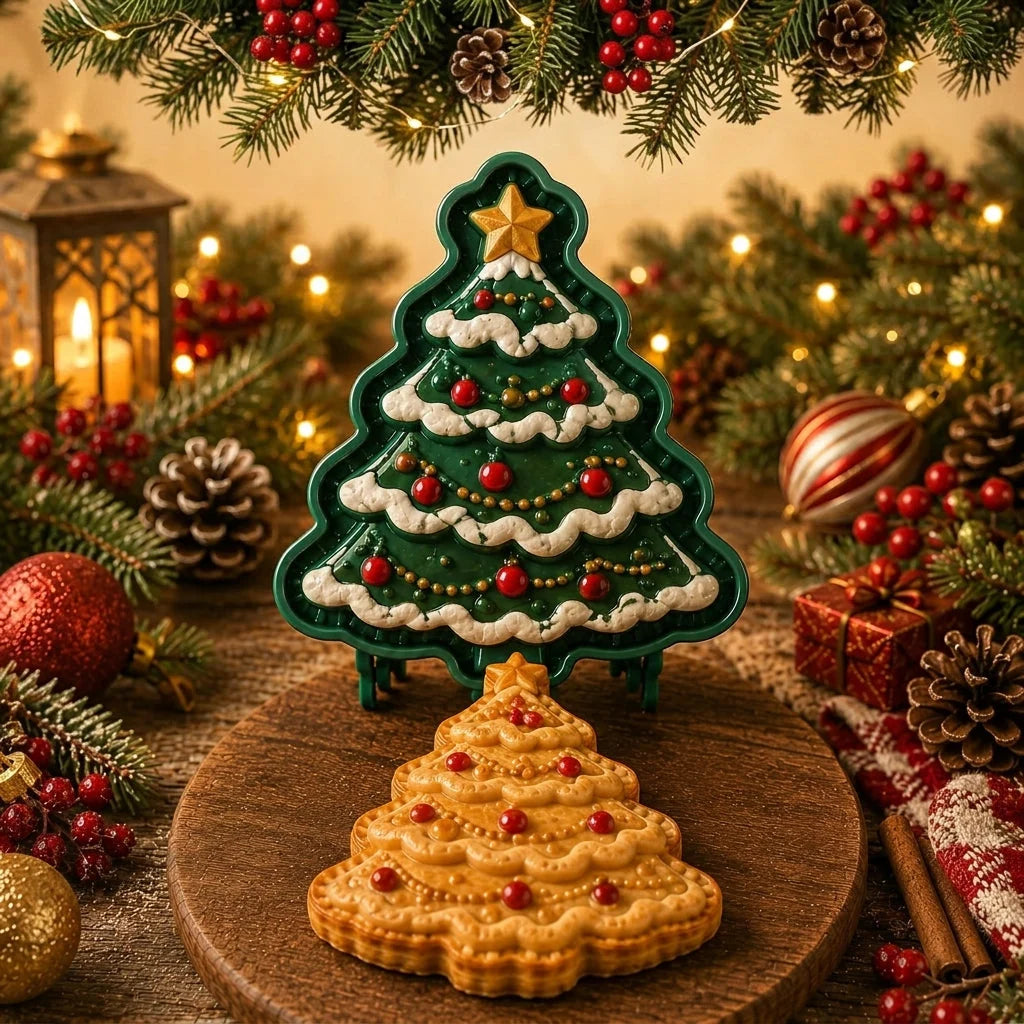 Mini Pie Mold Embossed Christmas Design