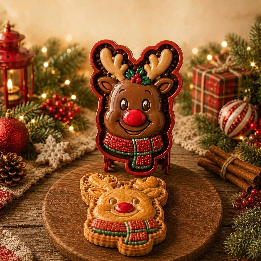 Mini Pie Mold Embossed Christmas Design