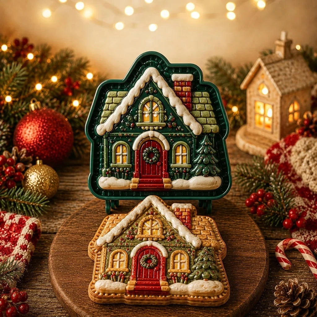 Mini Pie Mold Embossed Christmas Design