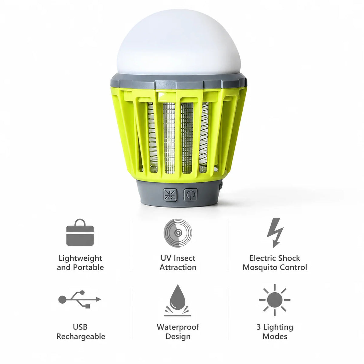 Mosquito Killer Lantern UV Electric Grid USB Rechargeable Waterproof