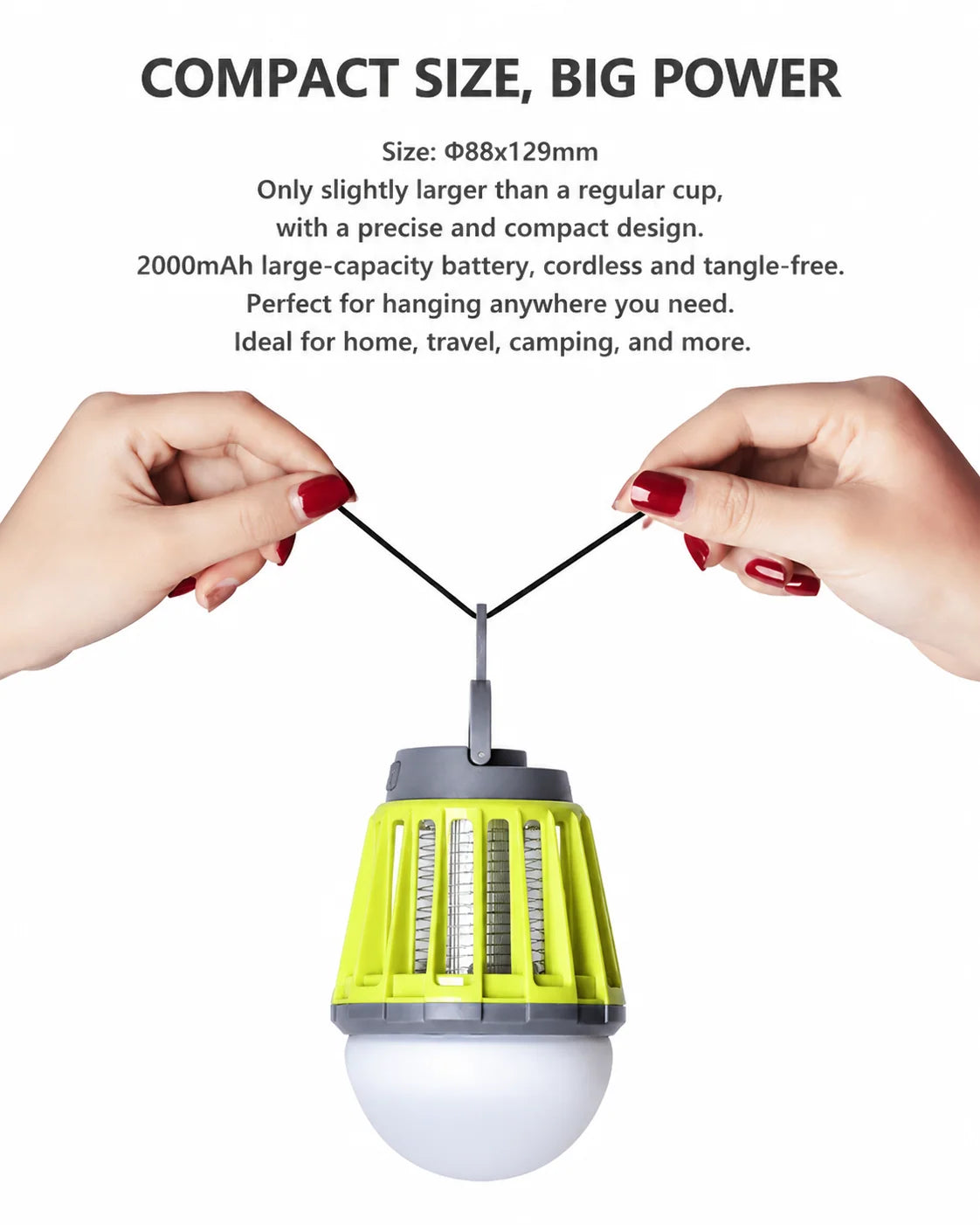 Mosquito Killer Lantern UV Electric Grid USB Rechargeable Waterproof
