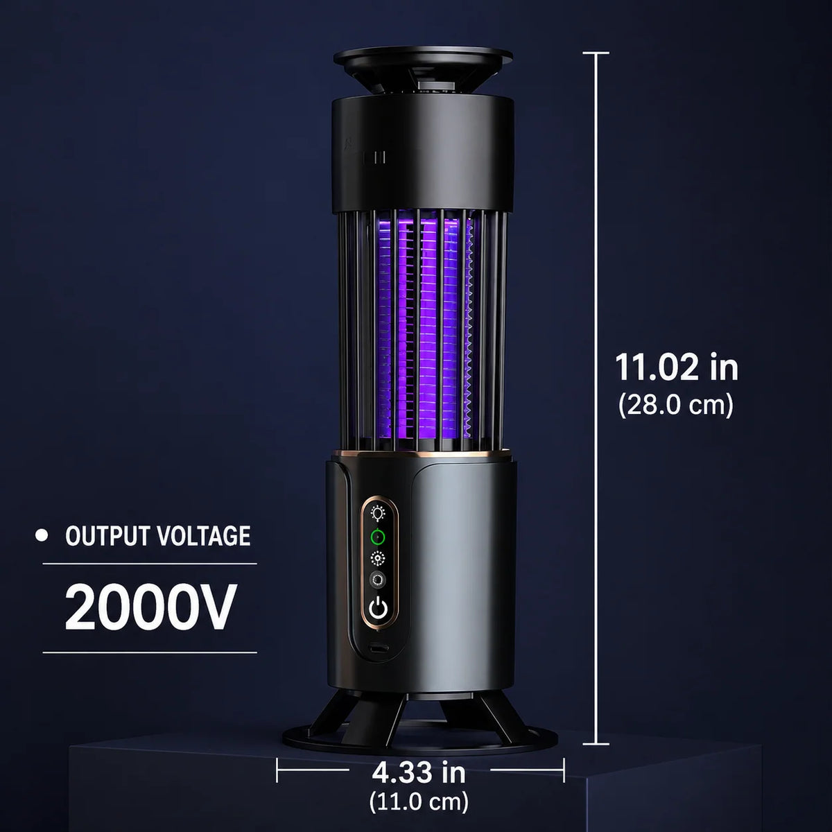 Mosquito Trap Lamp UV LED Rechargeable Cordless Silent Operation