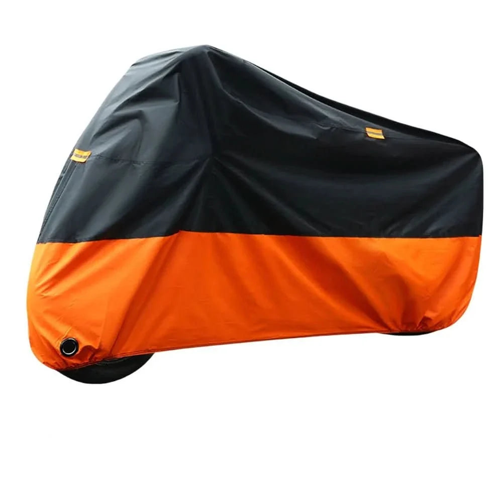 Motorcycle Cover Waterproof UV-Resistant Reflective Strips & Lock Hole