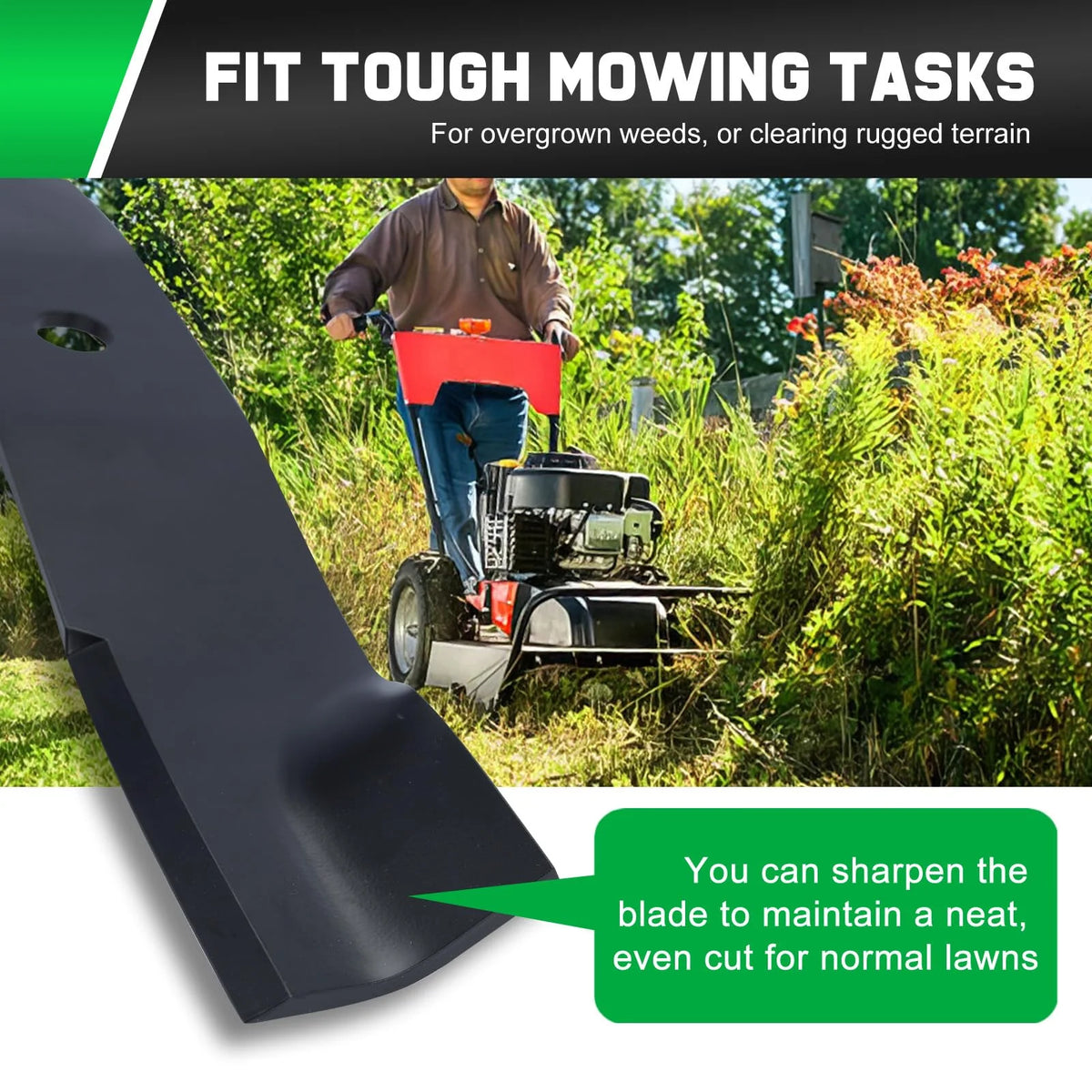 Mower Blades High-Lift Set of 3 Fits 60-Inch Mowers