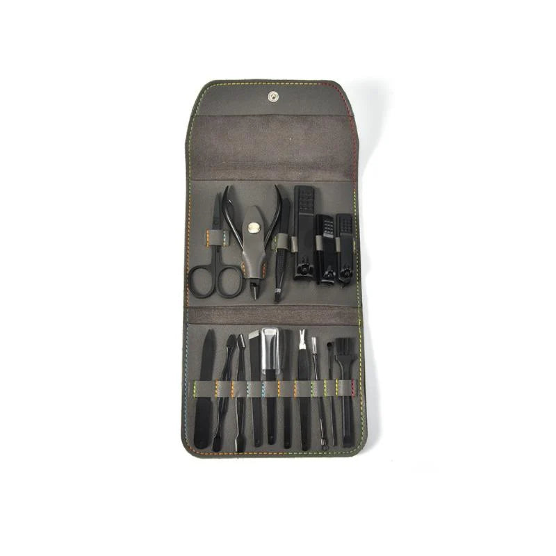 Nail Care Set Stainless Steel 16-Piece Travel Case