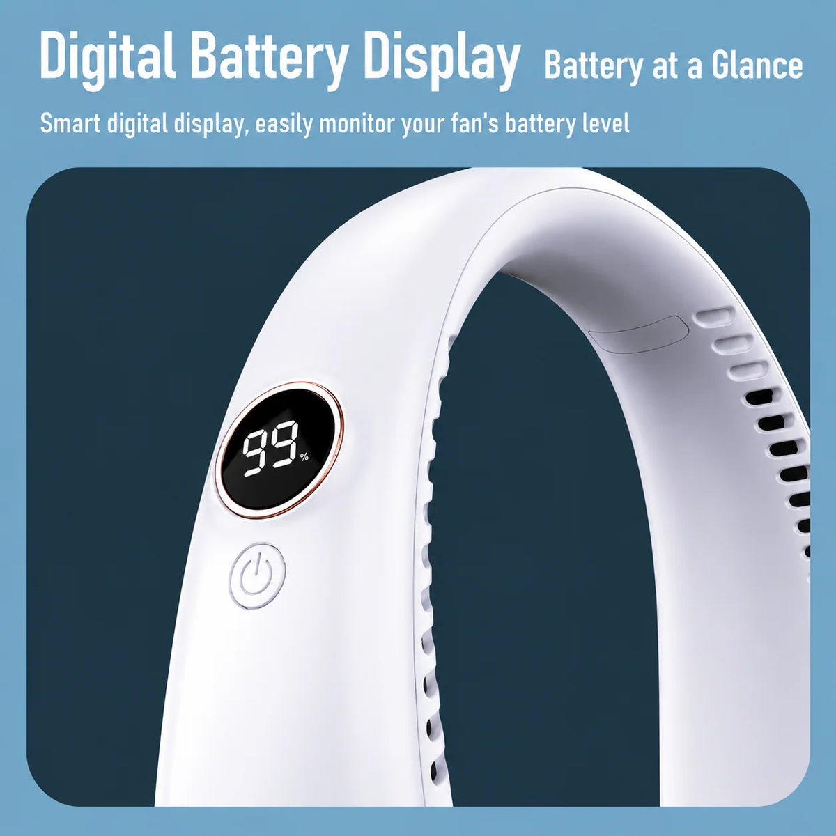 Neck Fan Hands-Free Rechargeable 3 Speed Settings