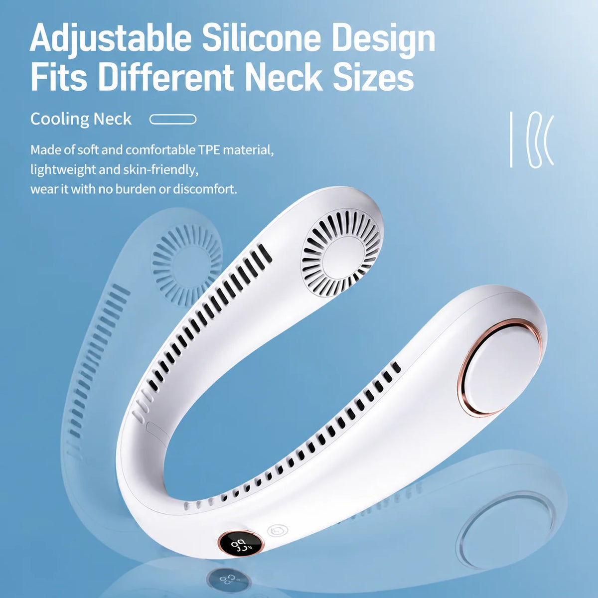 Neck Fan Hands-Free Rechargeable 3 Speed Settings
