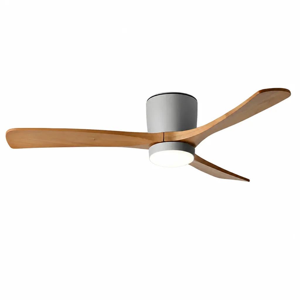 Nordic Solid Wood Ceiling Fan Light