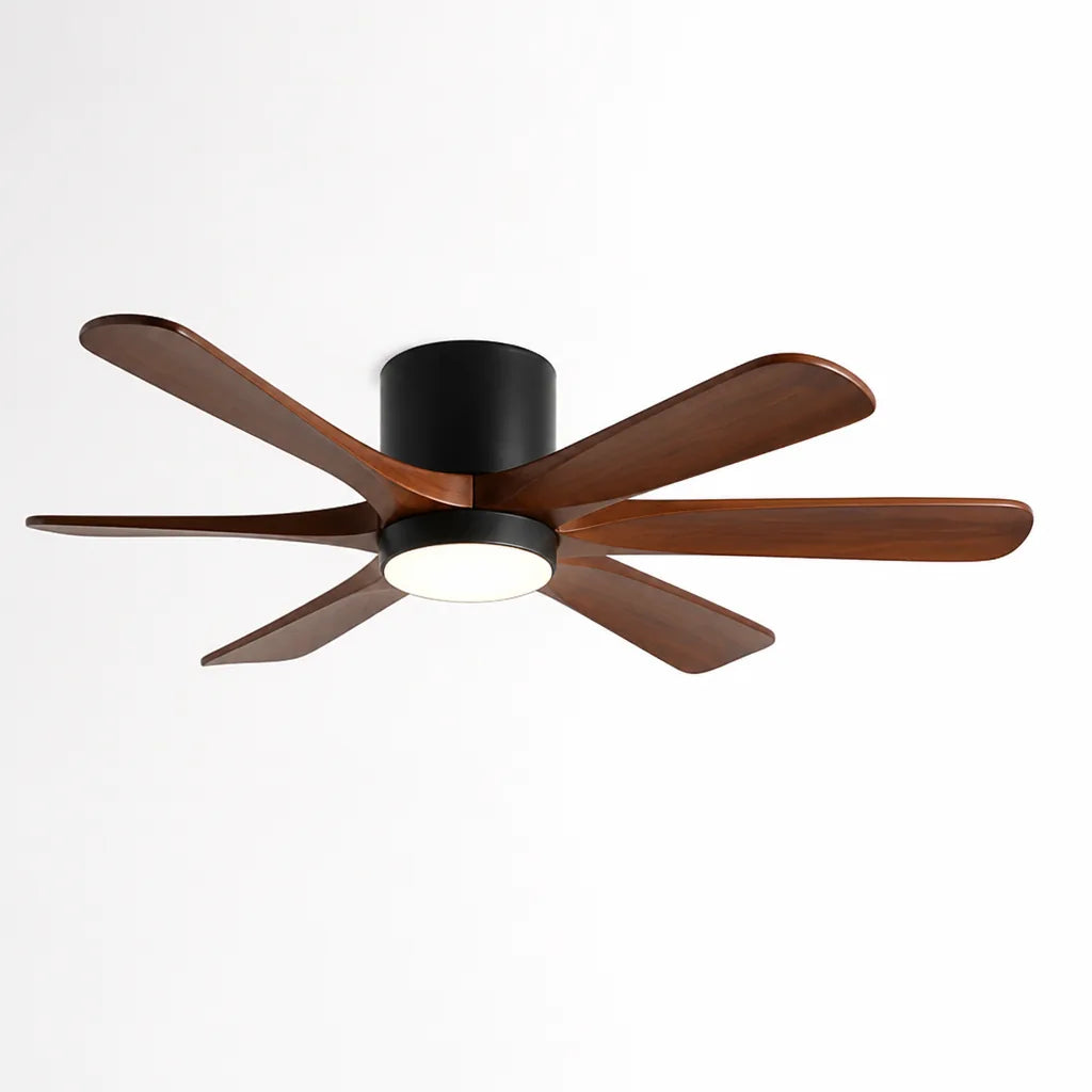 Nordic Solid Wood Ceiling Fan Light