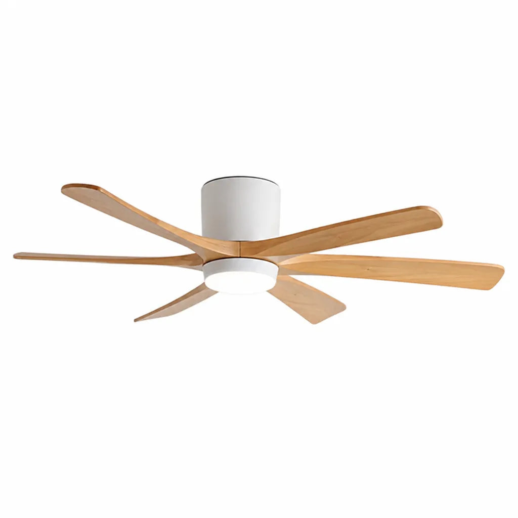 Nordic Solid Wood Ceiling Fan Light