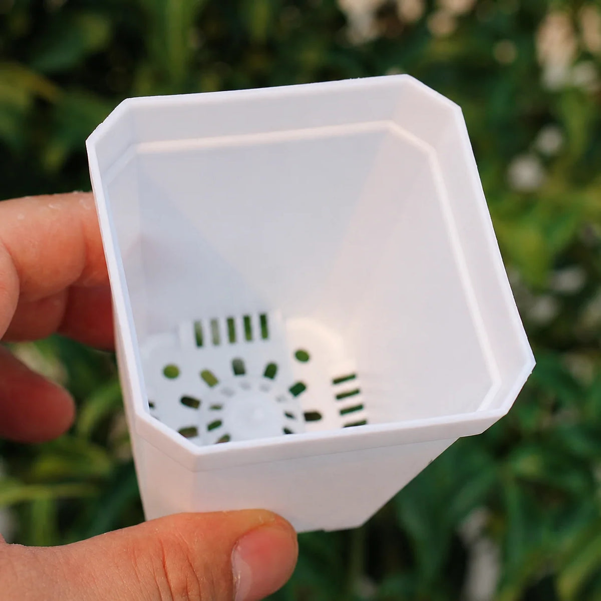Nursery Pots Square Drainage Holes Set of 10