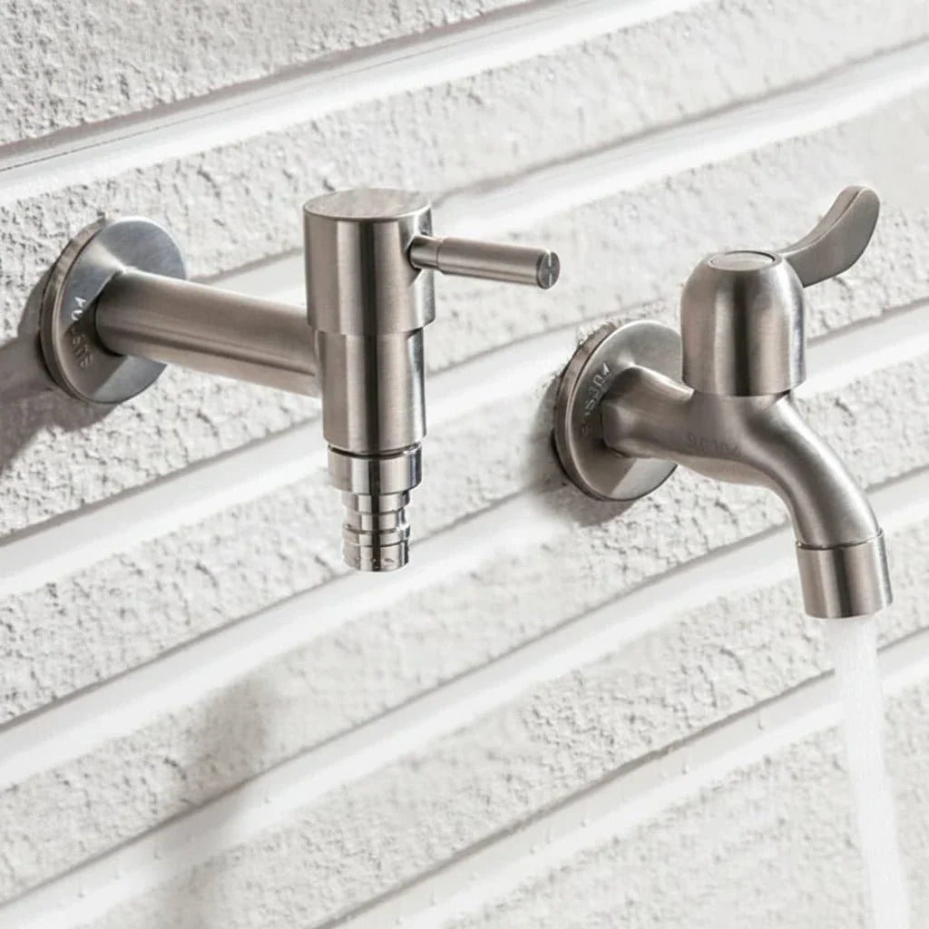 Outdoor Faucet 304 Stainless Steel Wall-Mounted Rust-Resistant