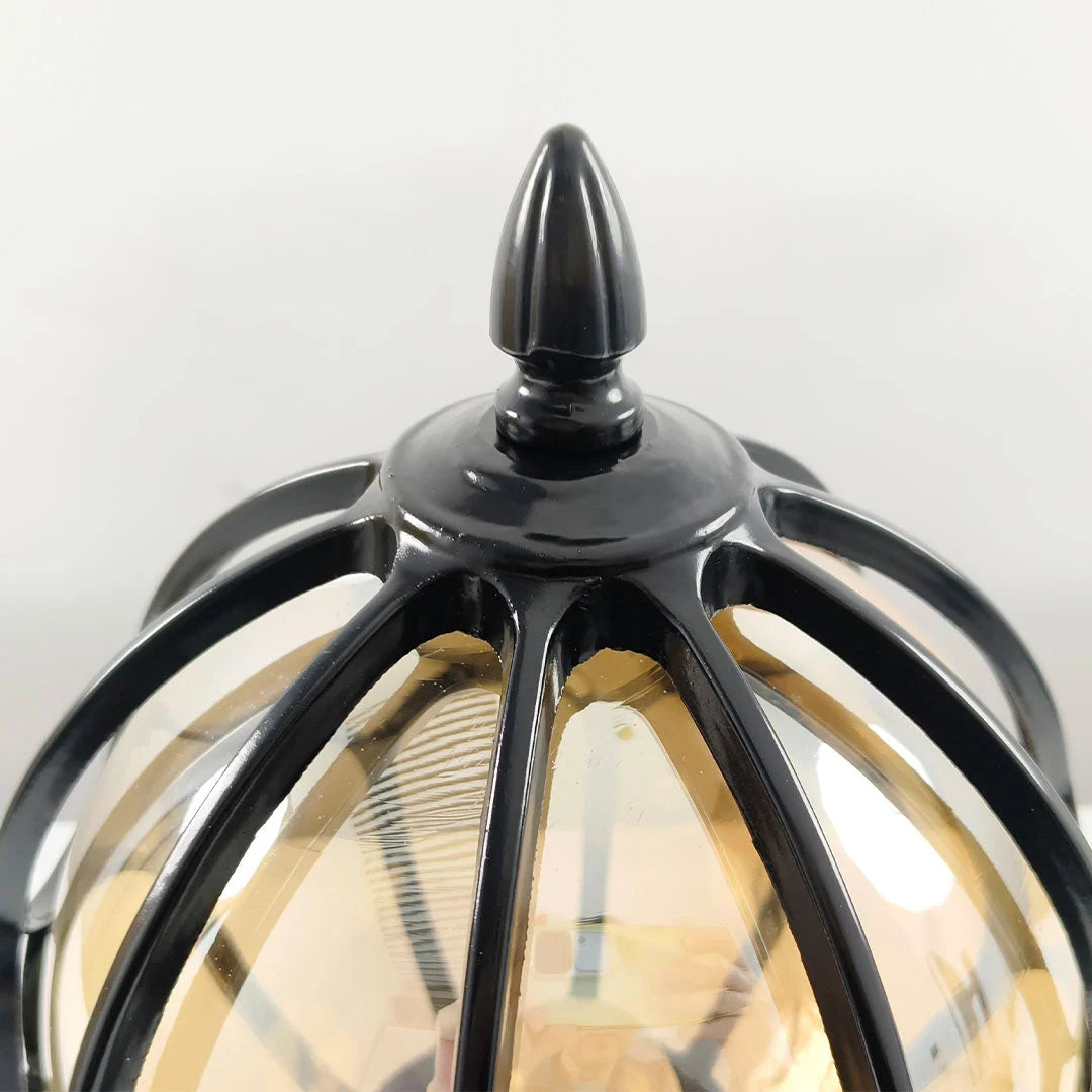 Outdoor Pillar Light Glass Globe IP65 E27 Socket