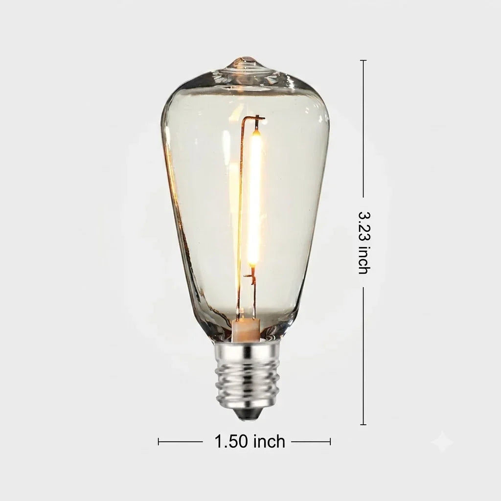 Outdoor String Lights Solar-Powered Weather-Resistant 10 Shatter-Resistant Bulbs