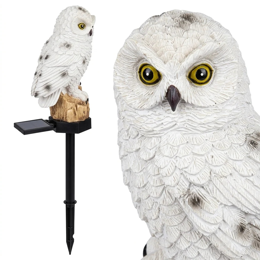 Owl Garden Light Solar Powered Automatic Dusk-To-Dawn Waterproof