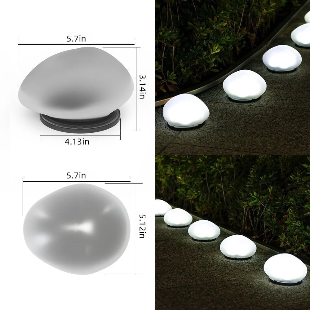 Pathway Light Solar-Powered Rock Design IP65 Weatherproof