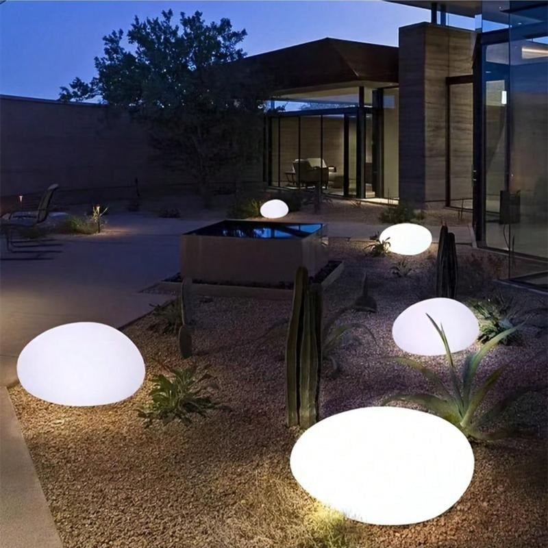 Pathway Light Solar-Powered Rock Design IP65 Weatherproof