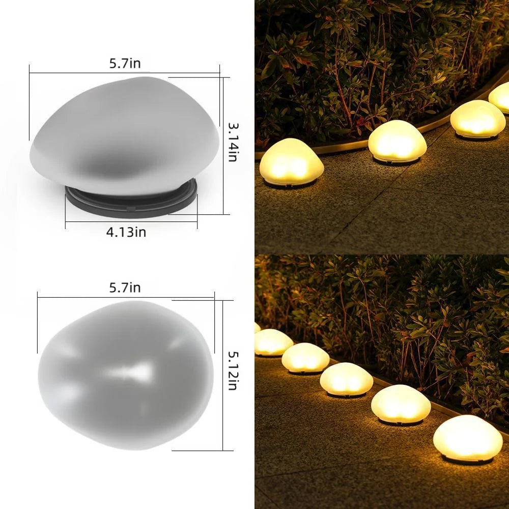 Pathway Light Solar-Powered Rock Design IP65 Weatherproof