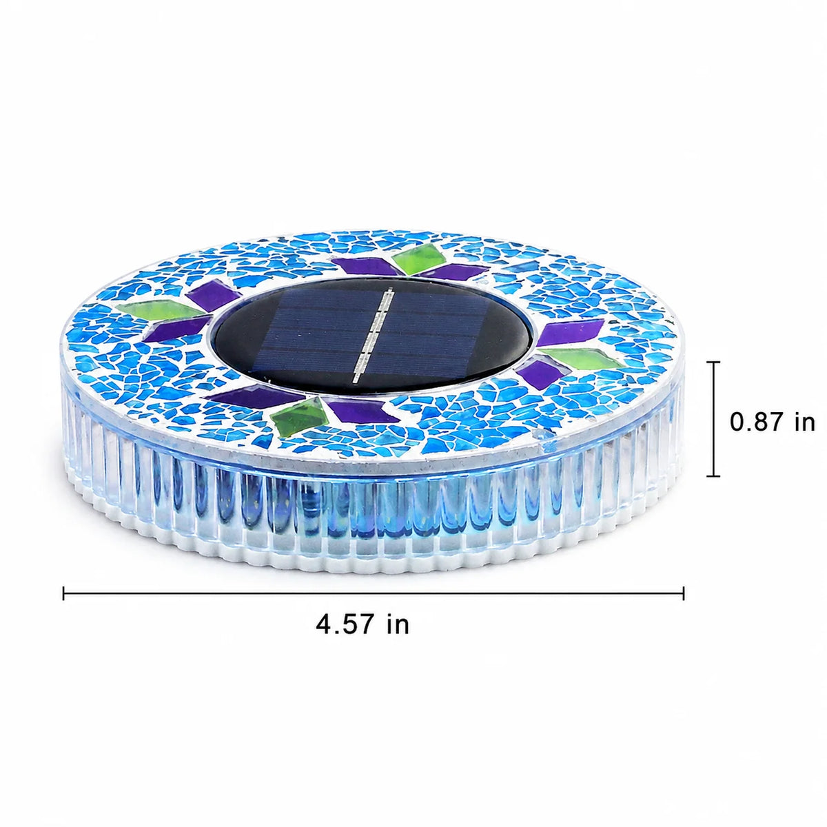 Pathway Lights Solar-Powered LED Mosaic Design Automatic Night Lighting