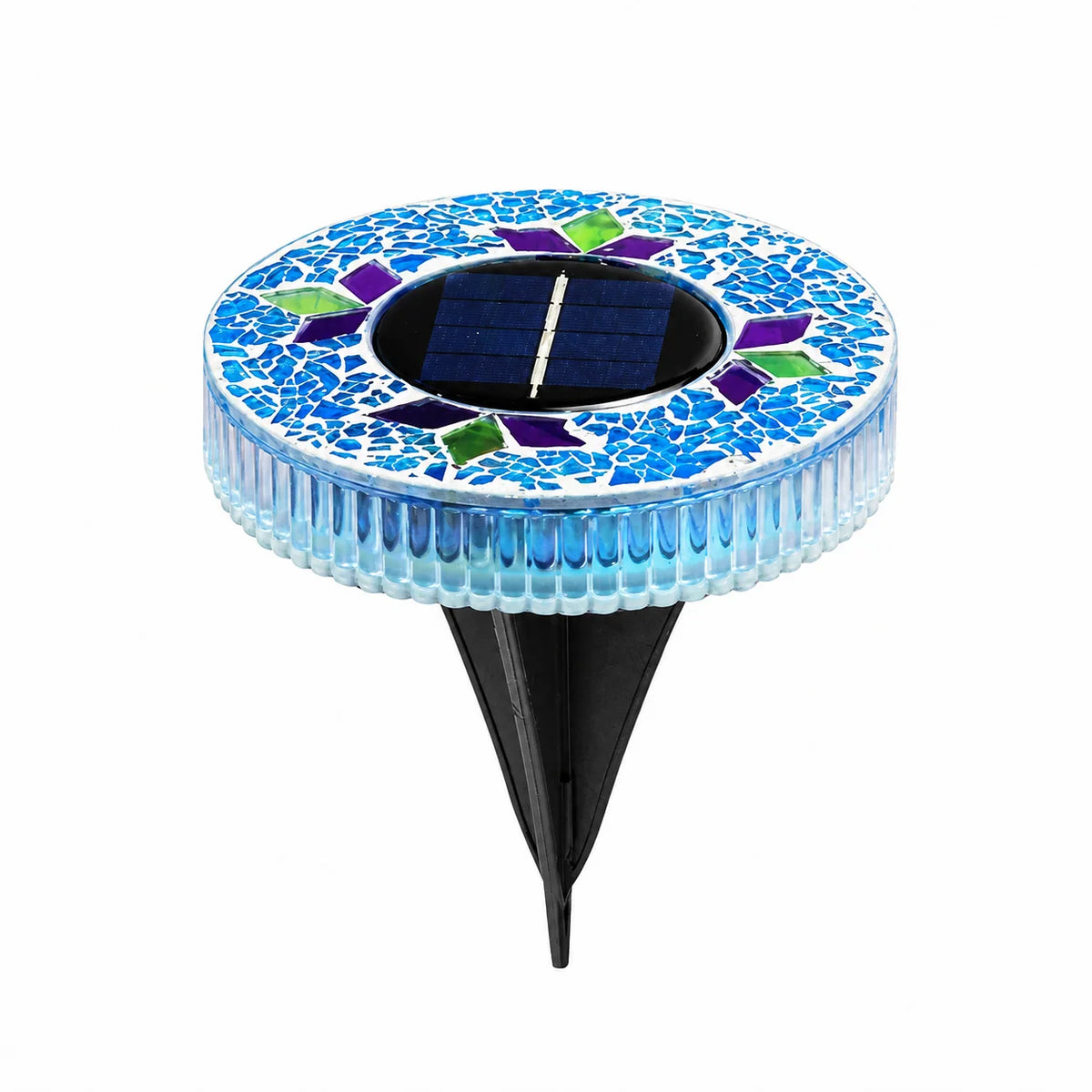 Pathway Lights Solar-Powered LED Mosaic Design Automatic Night Lighting
