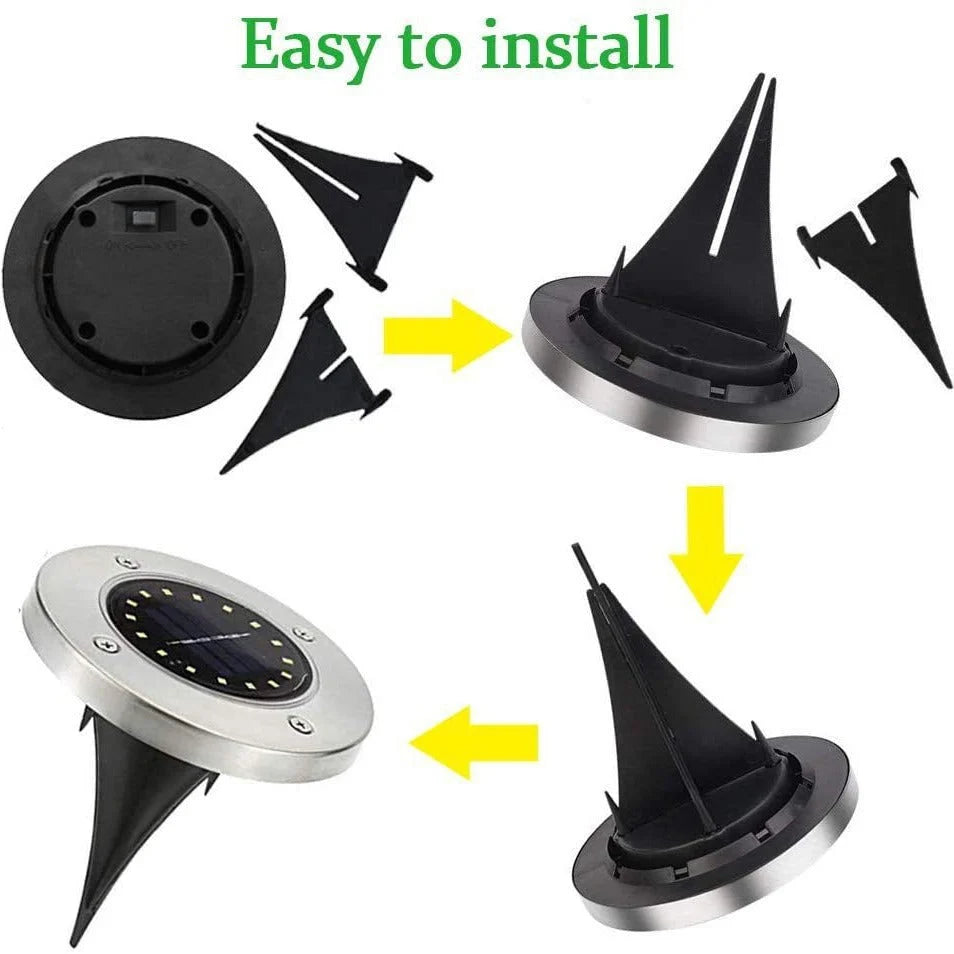 Pathway Lights Solar-Powered Waterproof 4-Pack