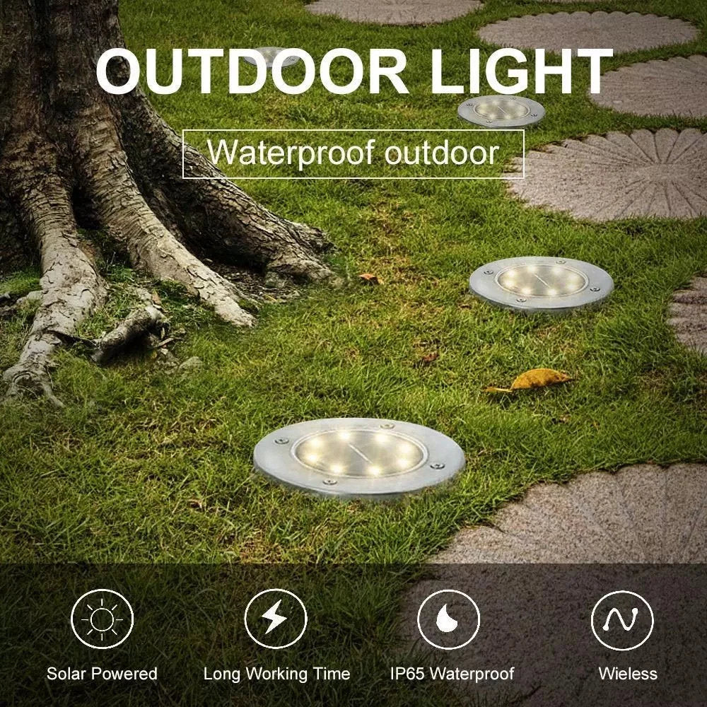 Pathway Lights Solar-Powered Waterproof 4-Pack