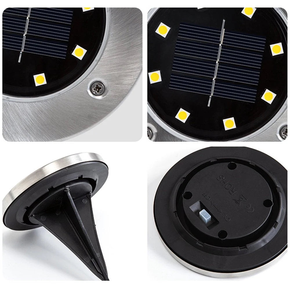 Pathway Lights Solar-Powered Waterproof 4-Pack