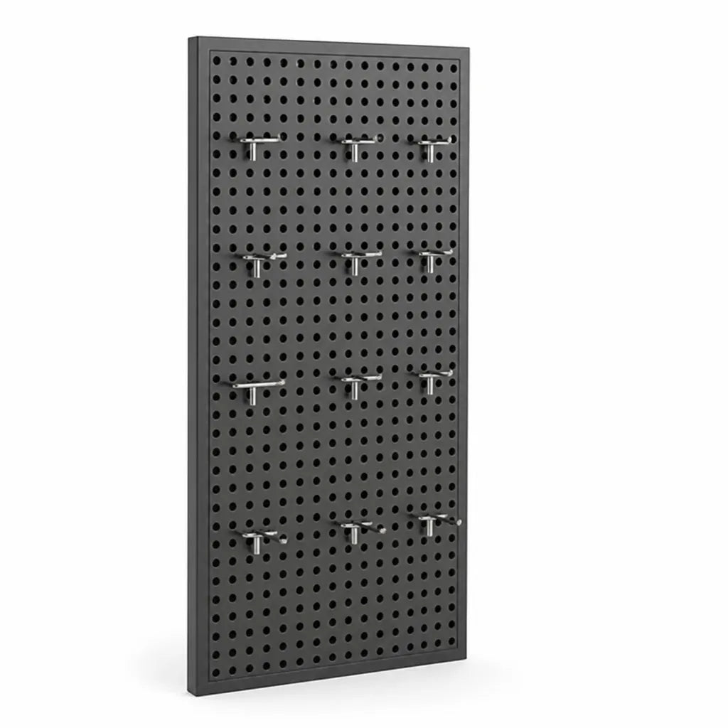 Pegboard Organizer Wall-Mounted Modular Design 10 Metal Hooks