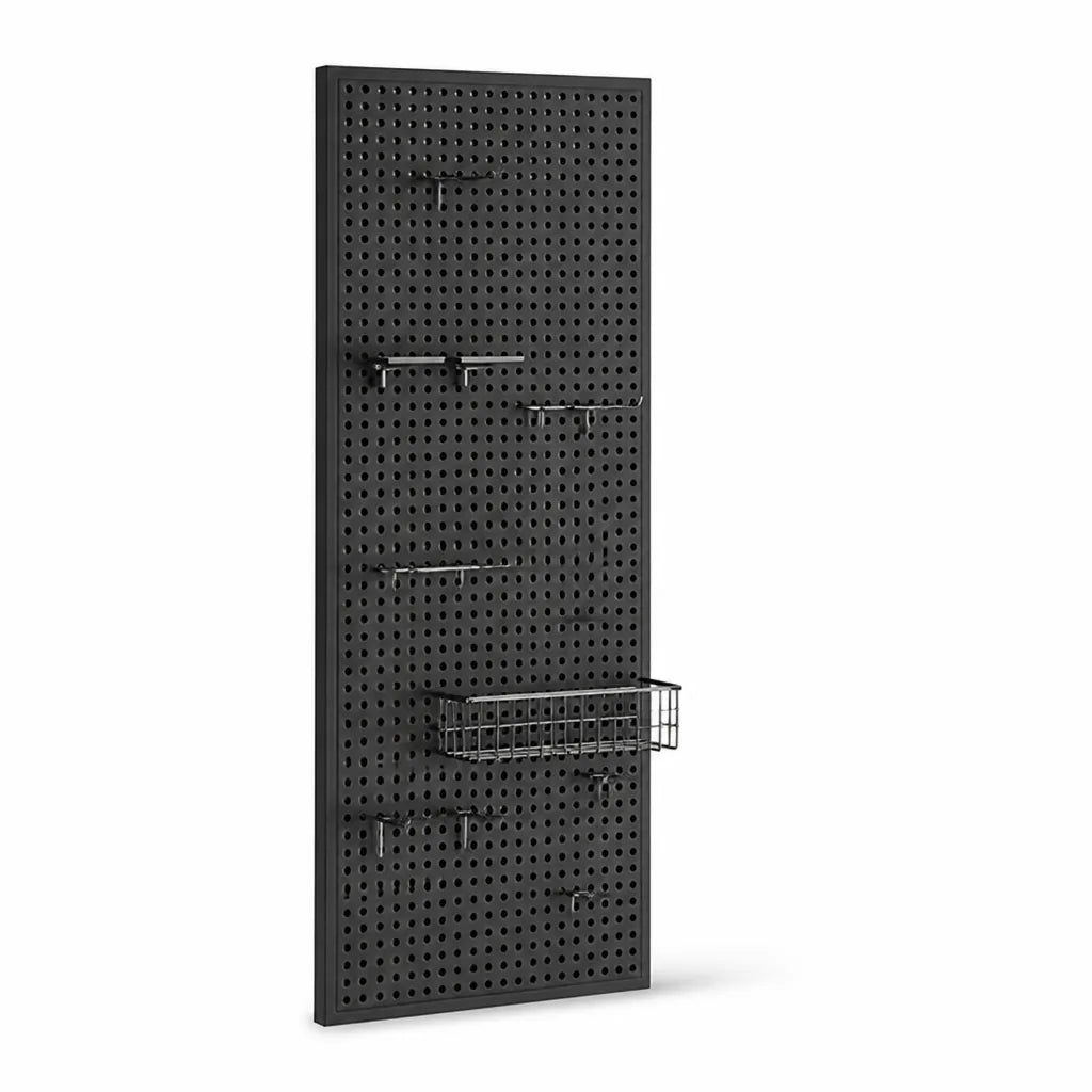 Pegboard Organizer Wall-Mounted Modular Design 10 Metal Hooks