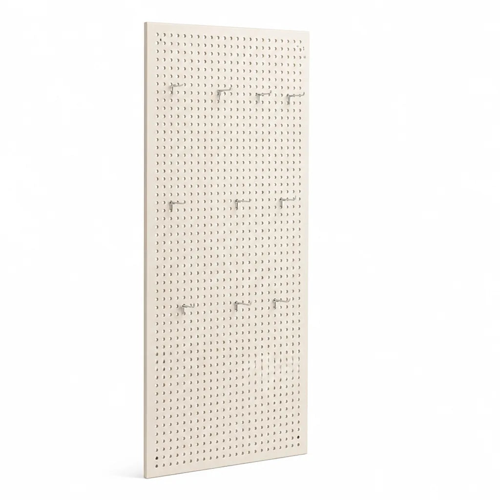 Pegboard Organizer Wall-Mounted Modular Design 10 Metal Hooks